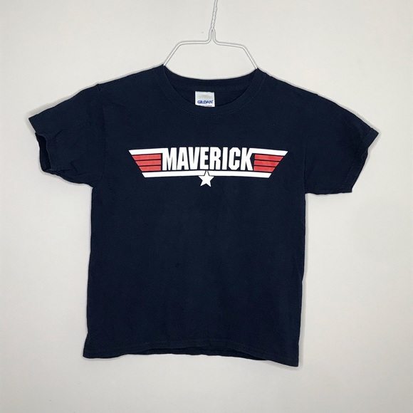 Gildan Other - Kids Top Gun Maverick navy ble graphic tee sz S